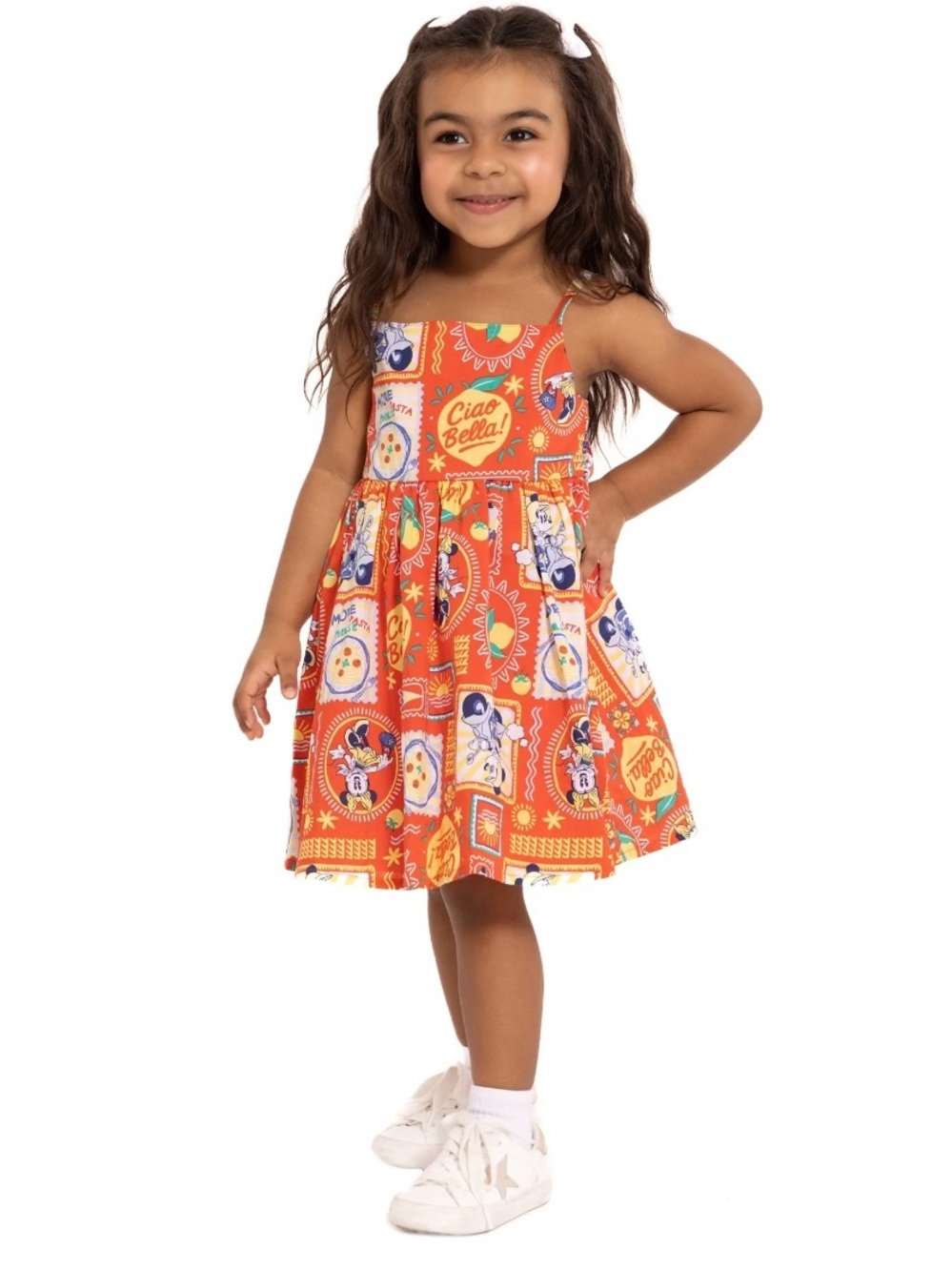 Disney Orange Printed Spaghetti-Strap Dress - Picture 1 of 7